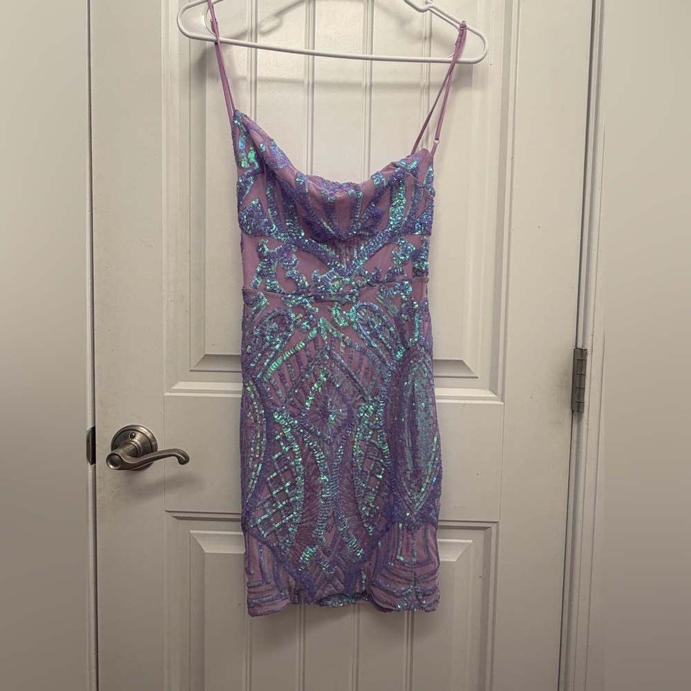 Lucy in the Sky Lavender Sequin Mini Dress